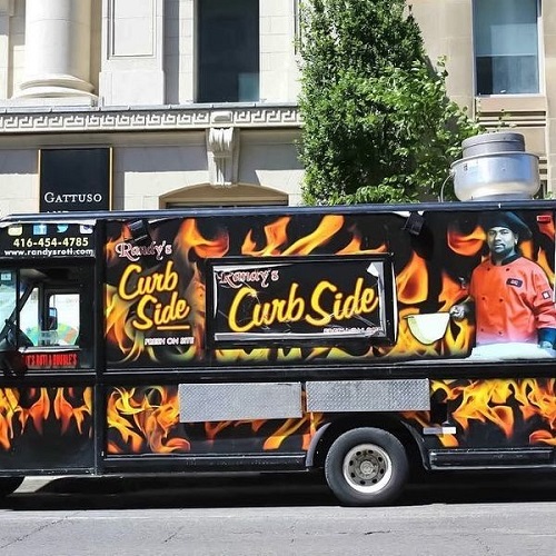 Randy's curb side food truck on the street