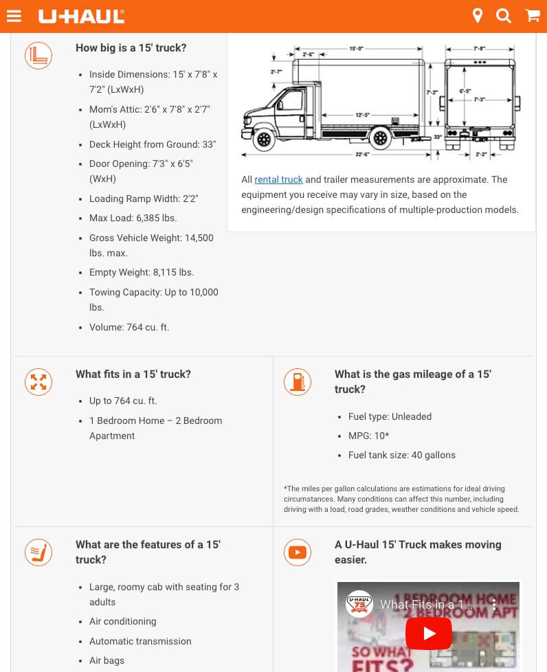 Uhaul 15 Foot Truck