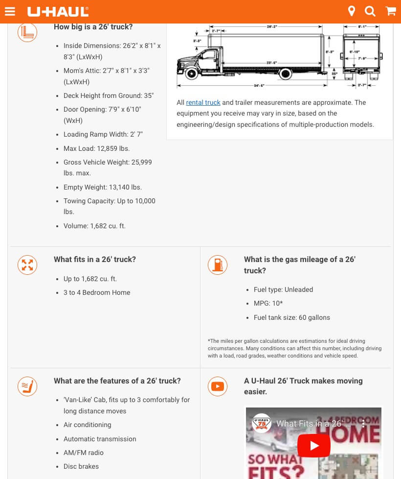 Uhaul 26 Foot Truck